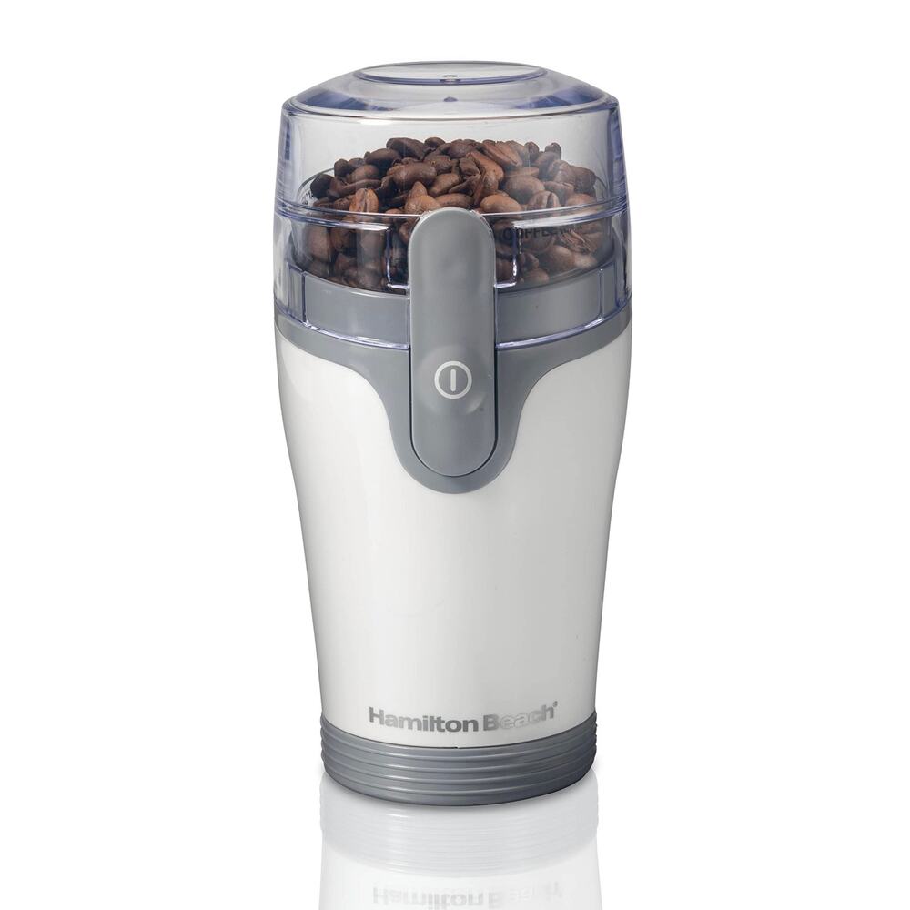 New Hamilton Beach Fresh Grind Electric Coffee Grinder – White – 12 Cup Capacity